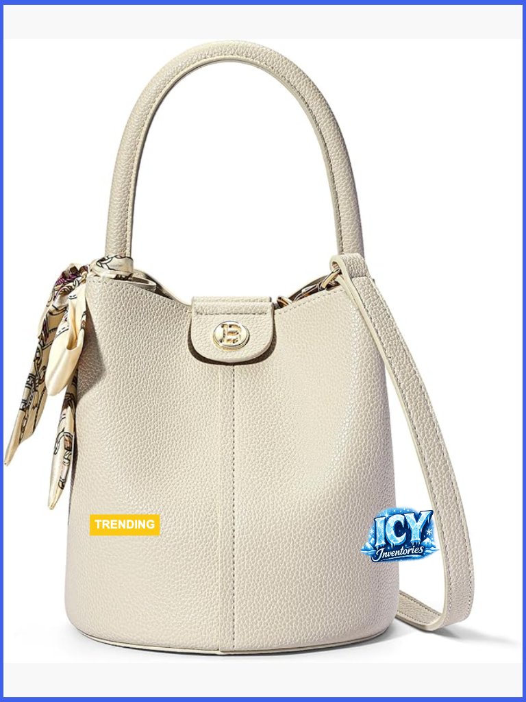 Vegan Leather Mini Bucket Crossbody Bag With Removable Strap